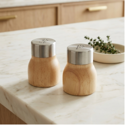 Wooden Salt Shaker - 2 Pcs